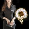 Fashionable Bouquet, Ladies' Brooch, Brooch Imitation Pearl Bow, Cardigan Pin, Silk Scarf Buckle