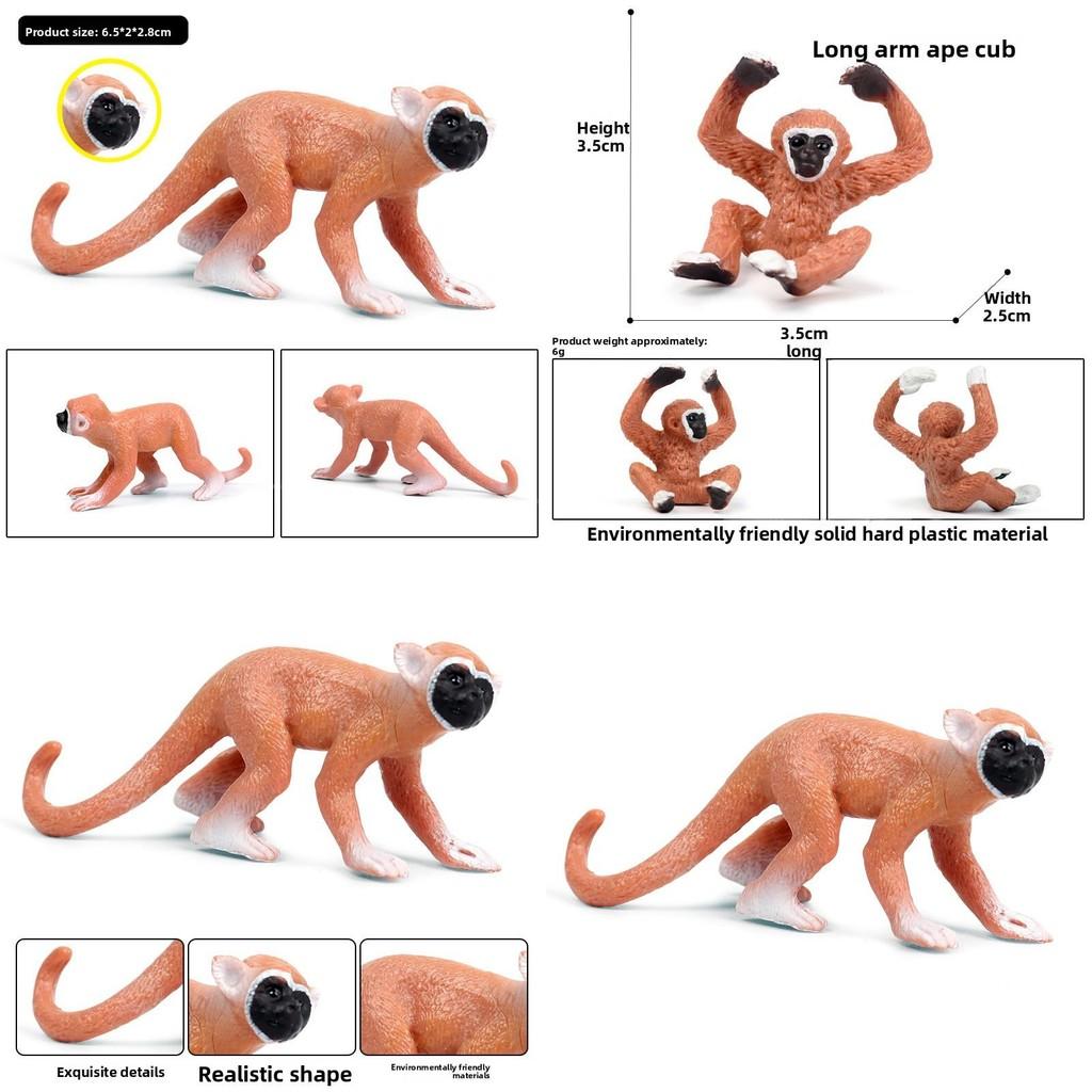 Kids Saimiri Sciureus Wildlife Monkey Figurine Model Toy For Educational Play