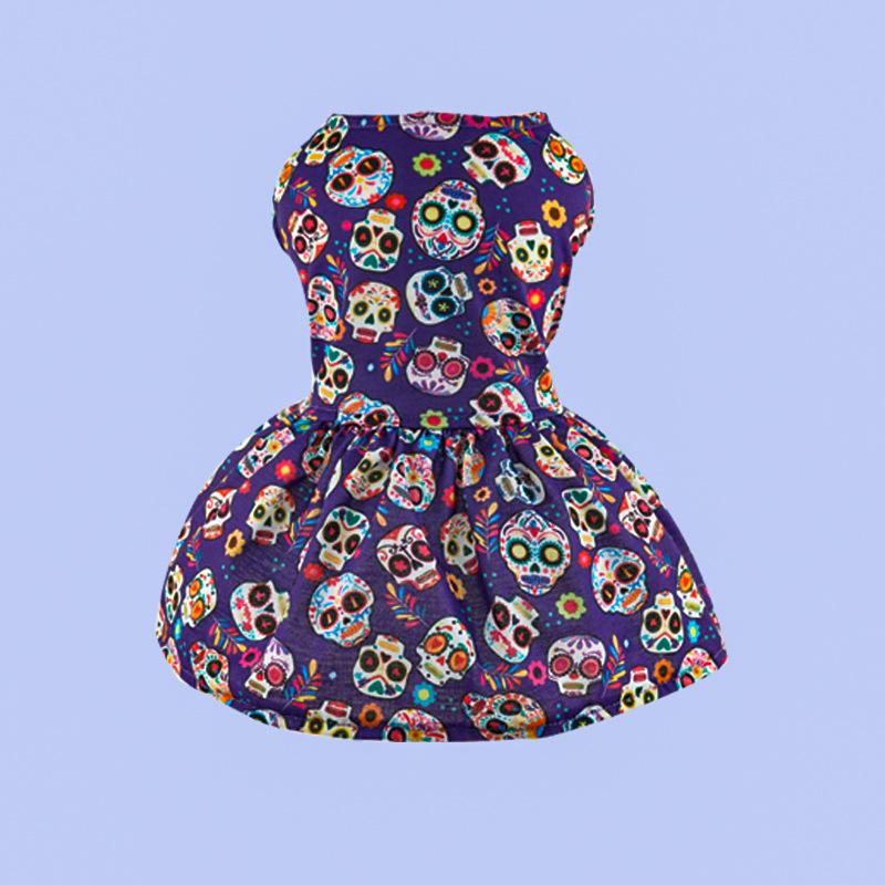 Halloween Dog Costume Funny Dog Clothes Terror Spider Skull  Pet Dog Dress Puppy Jumpsuit Chihuahua Bichon Dachshund Dog Outfits