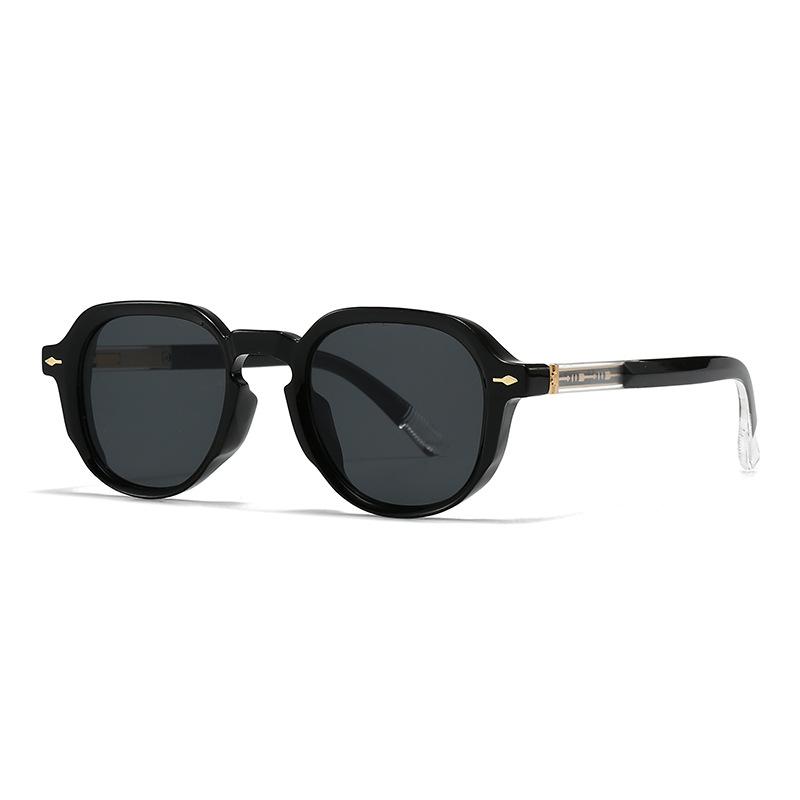 

SHAUNA Fashion Round Rivets Men Punk Sunglasses Shades UV400 Retro Women Trending Gradient Blue Green Sun Glasses