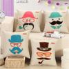 45x45cm Fashion Car Sofa Seat Cushion Cover Cotton Linen Throw Pillowcase Home Living Room Bedroom Decoration