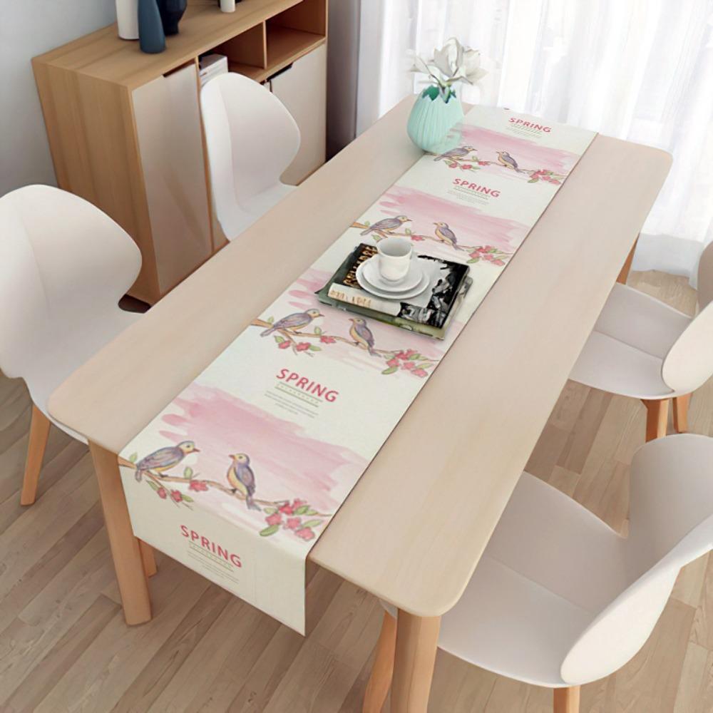 2 pièces Drapeau de table de Pâques Décoration de fête Table Oeuf Lapin Nappe Lin Double Drapeau