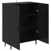 Sideboard in Black Oak Look 69.5 x 34 x 90 cm Engineered Wood