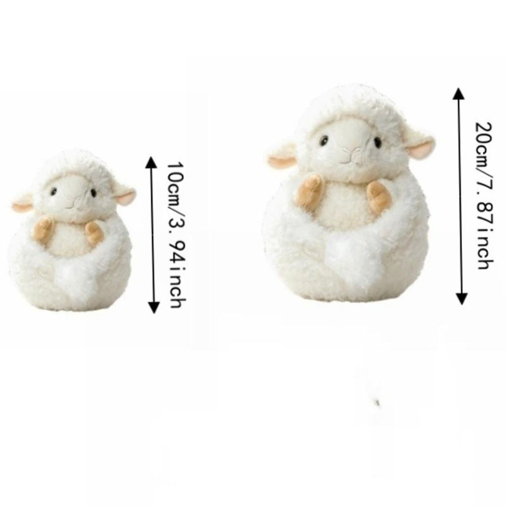 Hedgehog Zodiac Goat Plush Toy Chubby Animal Stuffed Toy Funny Flip-over Sheep Keychain Xmas Gifts
