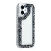 For iPhone 16 Case Glitter Epoxy Soft TPU Clear Back Cover