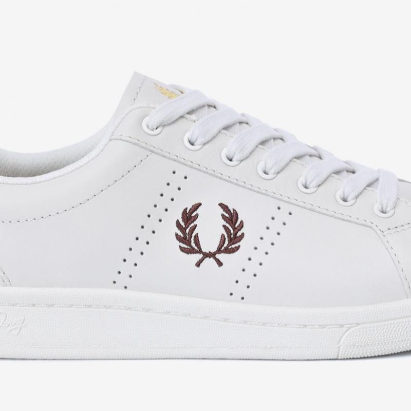 Fred Perry B721 Leather Mens White Sneakers Sfpm2416312 U59