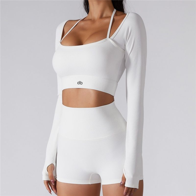 Women's Sports Quick-drying Fitness Clothes With Chest Pads For Spring And Autumn Training