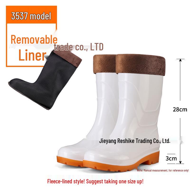 Pánské bílé gumové vysoké holínky do půli lýtek a nízké nazouvací pracovní boty