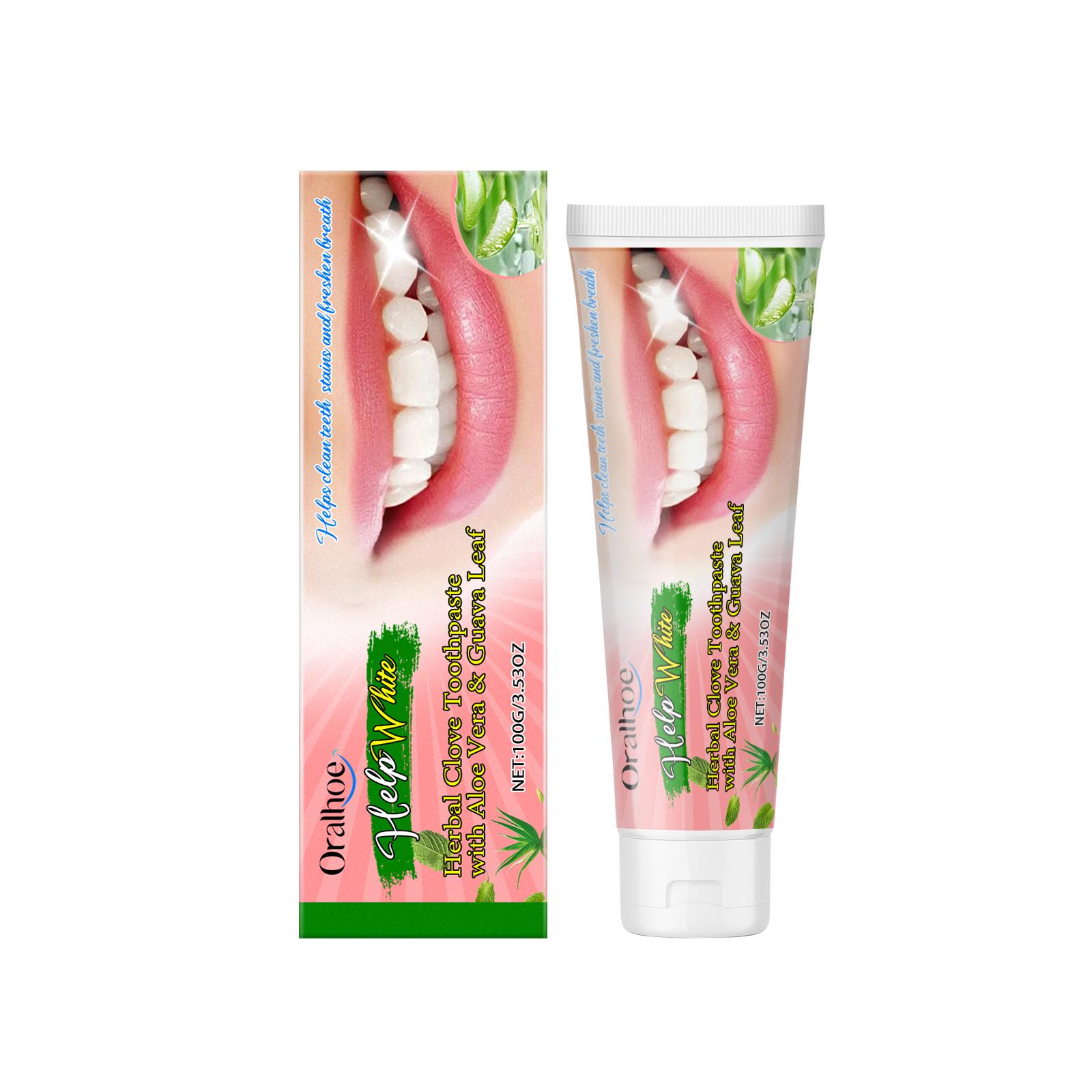 

Glow Fresh Breath Toothpaste Clean & Care Teeth Brighten & Remove Stains Oral Care Herbal Toothpaste