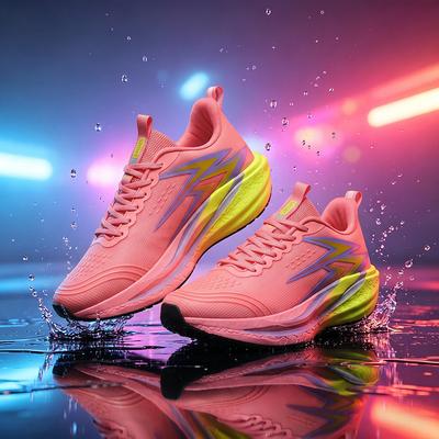 New Carbon Plate Rebound Shock Absorption Wear-resistant Comfortable Breathable Racing Soft Sole Trend Versatile Couple Student Sports Running Shoes