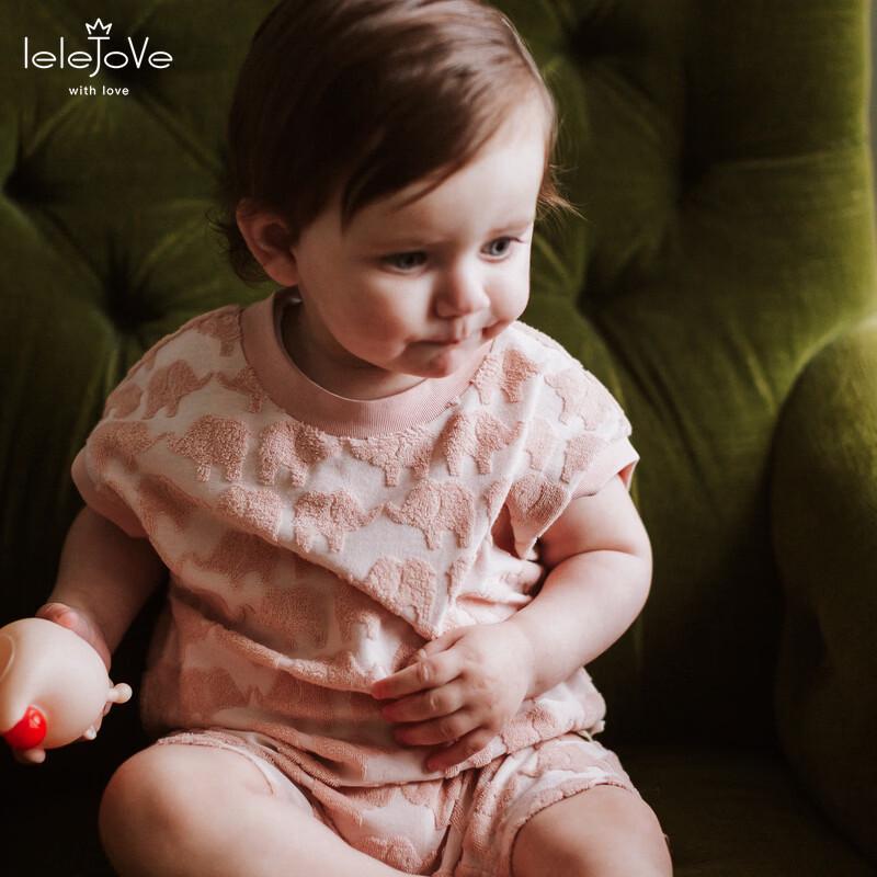 LELE JOVE Baby Sleeveless Terry Romper