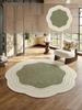 French Style Living Room Decoration Retro Carpet Round Rugs for Bedroom Anti-slip Bedside Floor Mat Washable Cloakroom Soft Rug