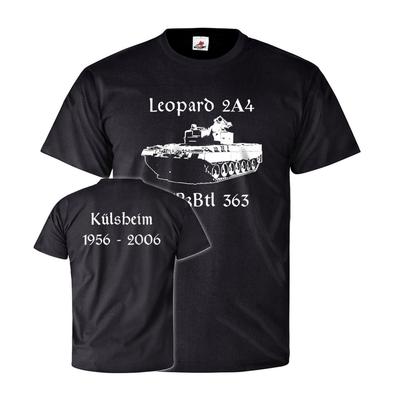 4 PzBtl 363 Leo 2A4 Panzer Kampfpanzer Leo2 Glattrohr-Kanone T-Shirt. Summer Cotton Short Sleev