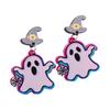 Halloween Contrasting Color Earrings Lightweight Acrylic Ear Studs Multi-Purpose Creative Stud Earring for Everyday Outfit