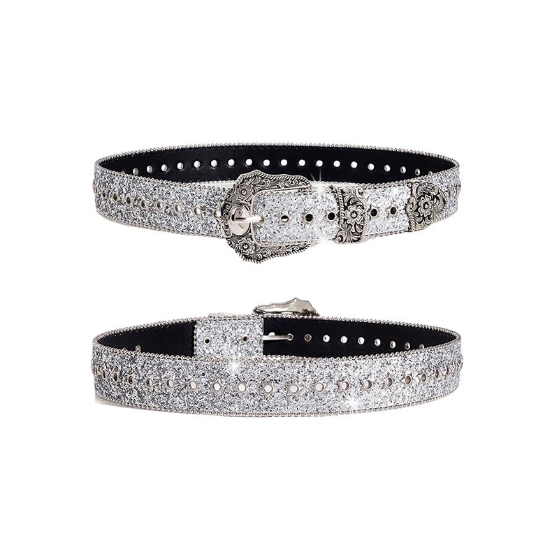 Persönlichkeits Gotische Strassgürtel Für Damen Mädchen Mode Pu Leder Gürtel Westliche Cowboy Y2K Retro Jeans Rock Dekor Gürtel