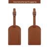 Customizable Soft PU Leather Luggage Tag with Logo and Travel Info Slot