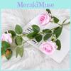 Rose Artificial Flower Bouquet With Silk Material For Wedding Decor And Photography Props