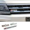 3D Metal 4 MOTION Logo Front Grille Badge Emblem Decals for VW Golf Tiguan Touareg Passat Polo Jetta Car Stickers Chrome zf3