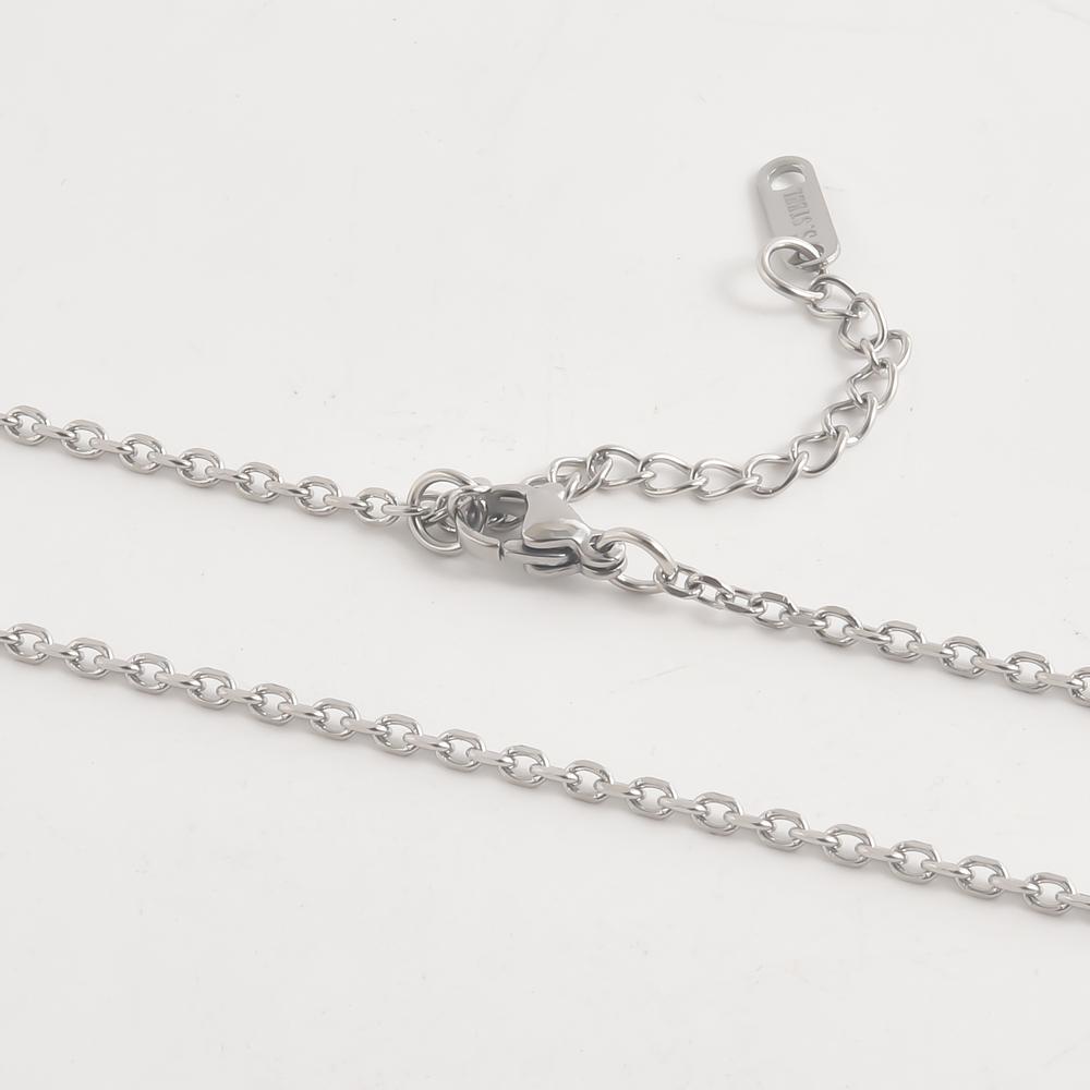 40+5cm Different Hollow Rectangle Snake Chain Stainless Steel Necklaces For Women Men Jewelry On The Neck Decor Choker DIY Charm
