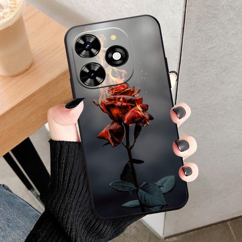 Pro pouzdro Infinix Hot 40 Pro 40i Černé Měkký Silikon TPU Ochranný Kryt Telefonu Pro Infinix Hot 40i Fundas Shell Hot40 Pro Coque