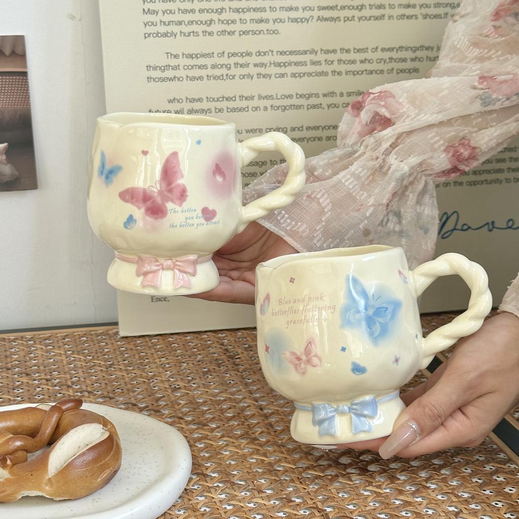 Mug Girl High Looking Ins Feng Goblet Ceramic Cup Home Water Cup Office Coffee Breakfast Cup