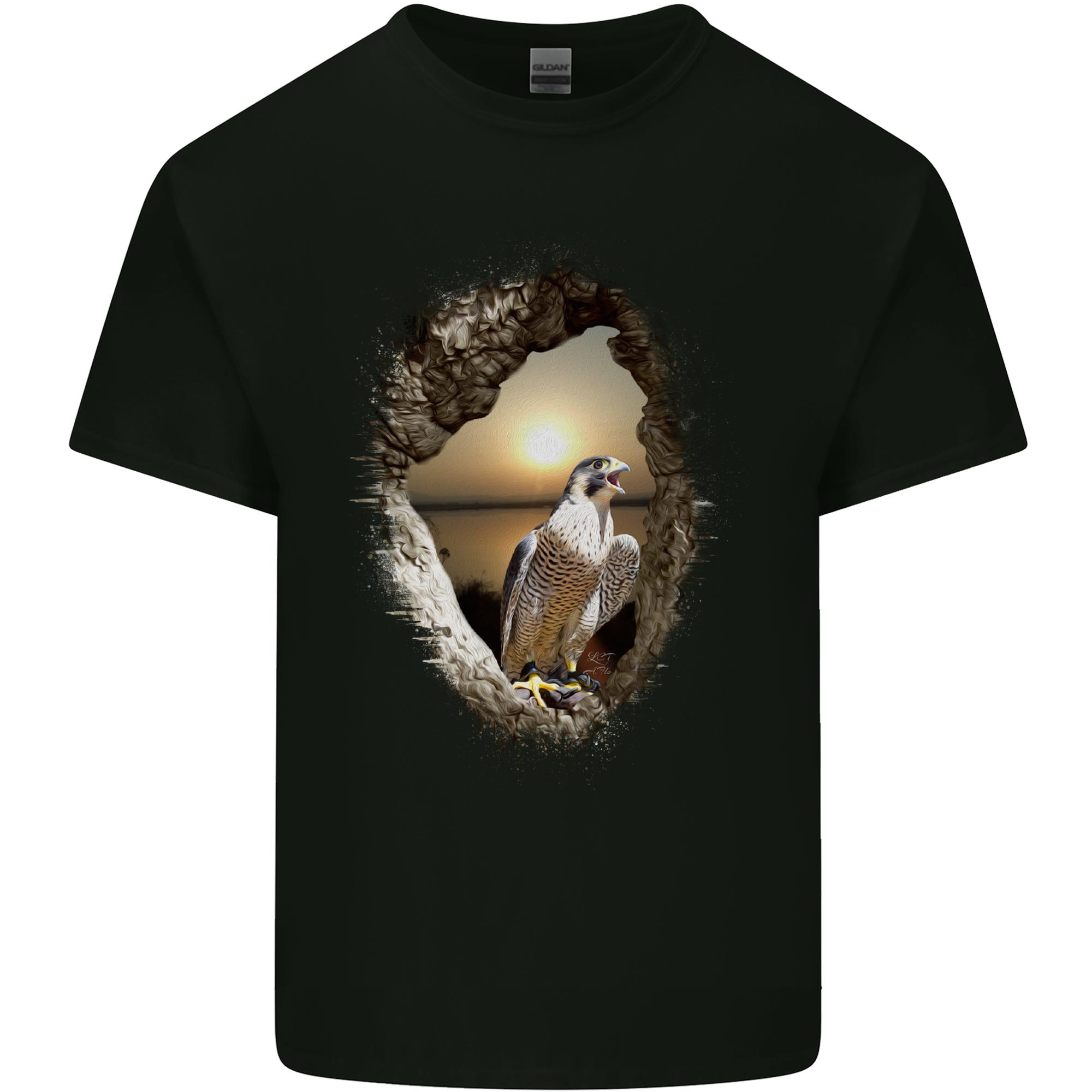 Peregrine Falcon Birds of Prey Unisexs Light Cotton TShirt S