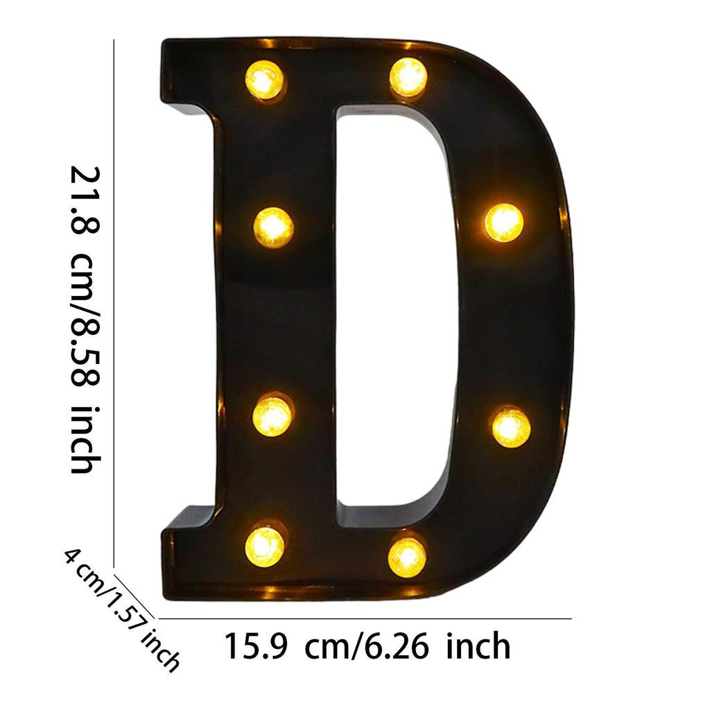 Lighted Marquee Letter Black Light up Alphabet Sign LED Marquee Letter Light for Wall Birthday Engagement Night Bar Decoration