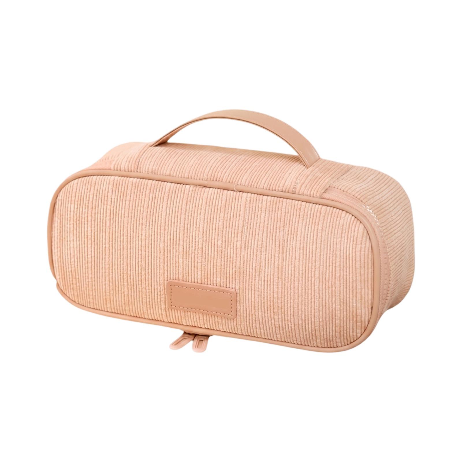 

Travel Makeup Bag Large Capacity Cosmetic Organizer Portable Toiletry Storage Case with Handle for Women and Men one size розовый
