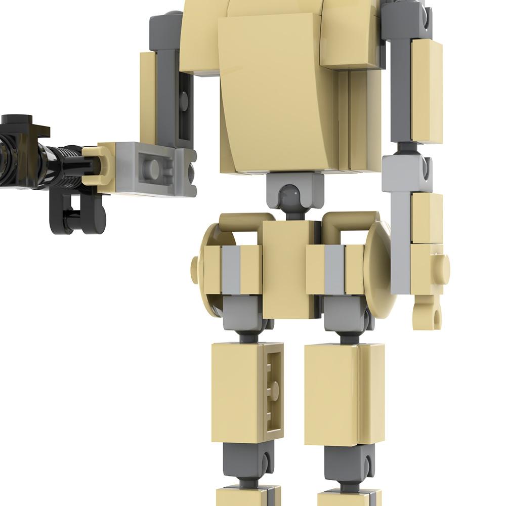 New Moc Star Robot Battle Droid Mercenary Droideka Mini Laser Gun Sniper Film Classic Model Building Blocks Sets Bricks Toy City