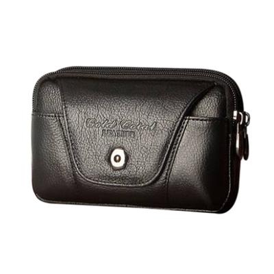 Men/'s Faux Leather Belt Loop Multi-Pockets Waist Bag Phone Cash Pouch Newly