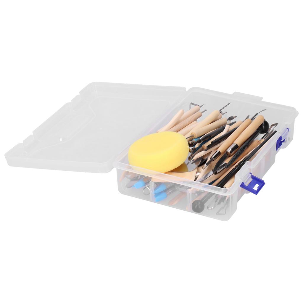 57Pcs Pottery Tools Set Multi Function Clay Sculpting Carving Trimming Knife Boxed