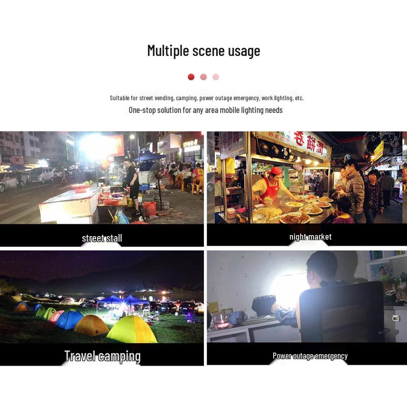 LED Emergency Bulb: Dual Battery, USB Rechargeable, Super Bright for Camping & Outdoor Night Markets