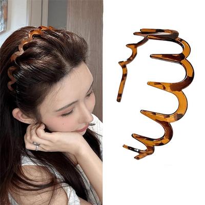 Headband Hair Comb Zigzag Band Woman Man Anti-Slip Sharks Tooth Hair Hoop Make Up Styling Crown Headwear Gift Rescue Broken Hair Artifact