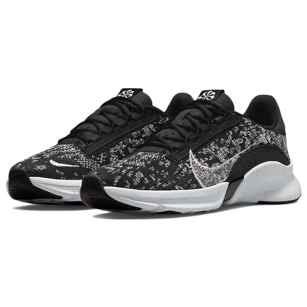 Nike SuperRep Go 3 Flyknit Next Nature Black White Women Sneakers Metallic-Silver DH3393-010