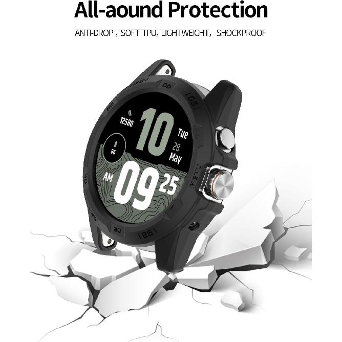 [2 Pack] Case for Ticwatch Atlas Smartwatch,a Hollow-Out Design,Shockproof,BOVUGAC All Around PC Protective Case Cover for Ticwatch Atlas Watch