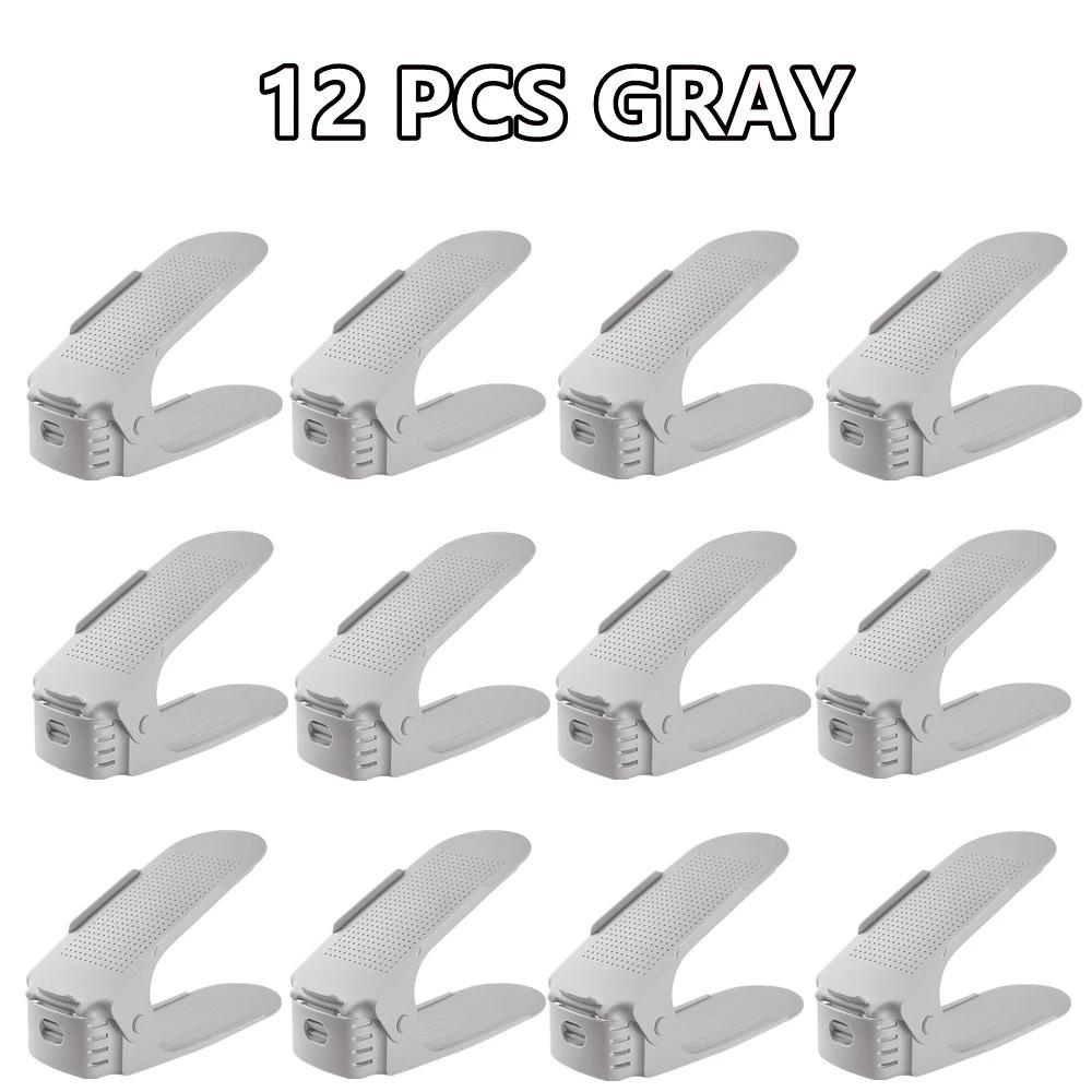 6/8/12/14Pcs Adjustable Shoe Organizer Shoe Support Rack,Space Saving Shoe-Shelf for Closet,Shoe Organizer Shoe Rack for Cabinet