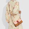 Coach Beat 21 Vintage Color Block C Buckle Leather Chain Shoulder Bag Women Shoulder Bag Cherry-Blossom-Pink Brown C2697-B4SB8