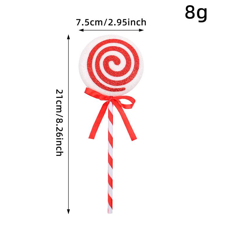 10Pcs Wholesale New colorful Christmas lollipop decoration holiday big lollipop candy Christmas tree decoration