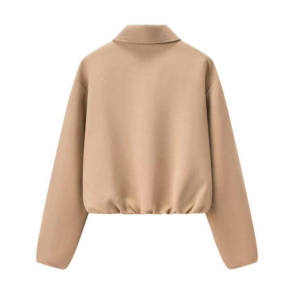 European and American style, new women's clothing, fashionable, lapel short zipper jacket 8372246800