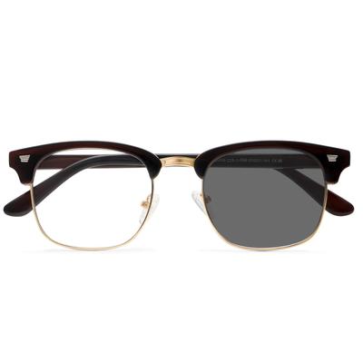 Dollger Blaulichtfilternde photochrome UV-Schutz Brille ohne Stärke, ultra-stilvoll, Computerbrille für Männer und braune Brille, Sonnenbrille, Schutz, Stärke,