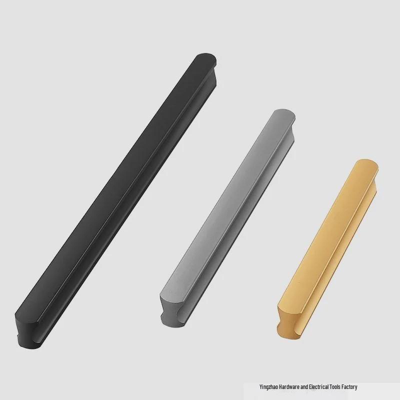 Černá a šedá moderní luxusní úchytka zásuvky skříňky