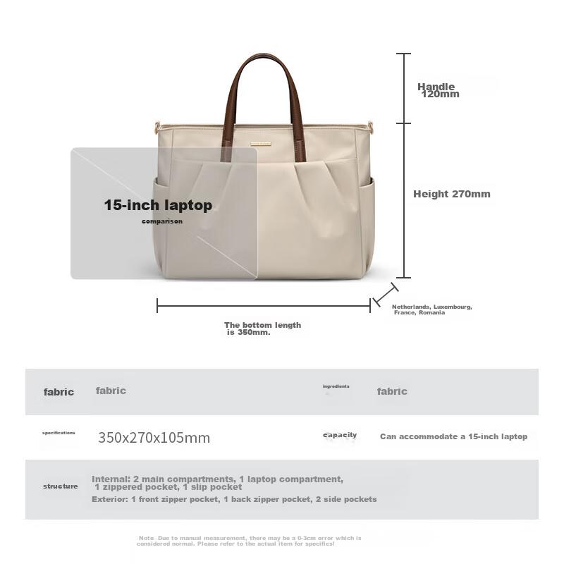 GOLF Laptop Bag for Women, 14/15-Inch Notebook Business Briefcase, Shoulder Tote Bag, Crossbody Bag, Gift for Girlfriend
