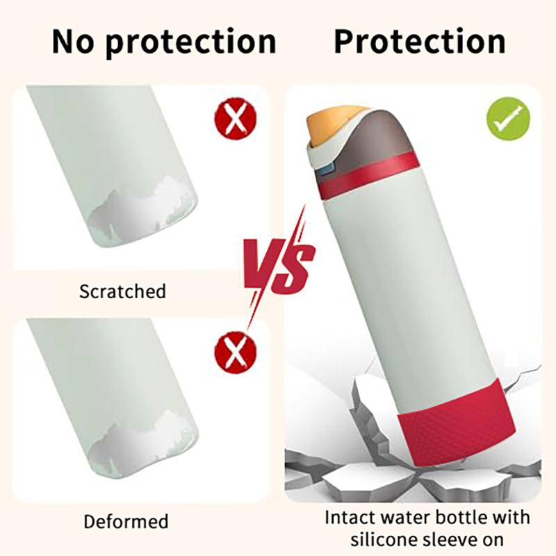 2 pezzi di protezione per borraccia in silicone per Owala 24 32 40 Oz, protezione per paraurti inferiore antiscivolo per Freesip