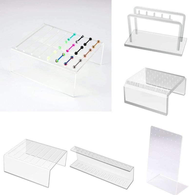 Clear Acrylic Jewelry Rack Needle-style Ear Nail Earring Shelf Earrings Display Board Necklace Display Rack for Women