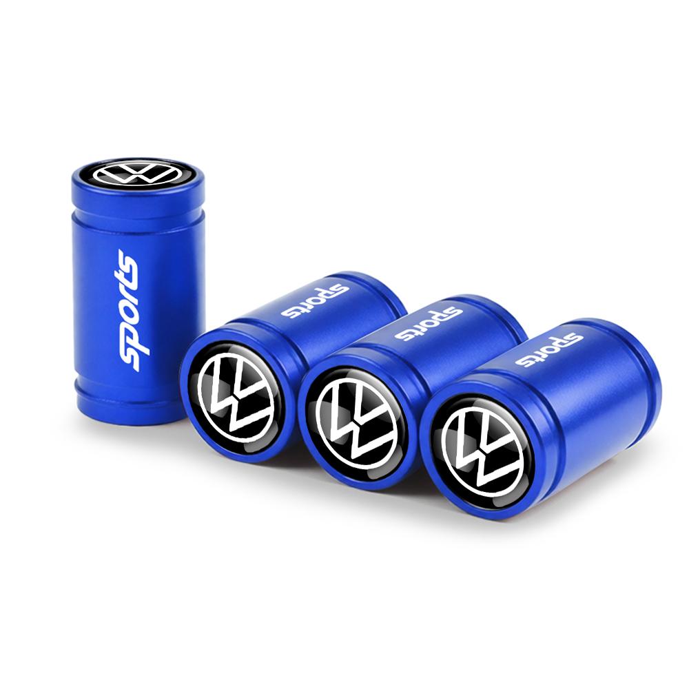 Badge Car Wheel Valve Caps Tire Dust Cover 3D Metal Auto Valve For Volkswagen VW Beetle Touran Golf 4 5 6 MK7 Passat Tiguan Bora