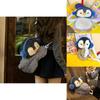 Little Penguin Plush Crossbody Bag With Zipper Closure For Kids Daily Use