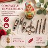 7Pcs Nail Tools Nail Clipper Set Russian Nesting Doll Style Nail Clipper Kit Manicure Nail Polishing Shaping Trimming Tool