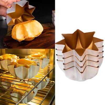 4 Peças Forminhas Pequenas para Cupcakes Bolo Muffins Biscoitos Ovos Tarteiras de Alumínio Pequenas Formas de Tarte Ferramenta de Cozedura para Cupcakes