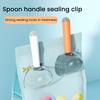 Dog Food Scoop Multi Purpose Plastic Pet Food Measuring Cup with Long Handle 2-in-1 Sealing Clip for Dogs Cats Birds Food