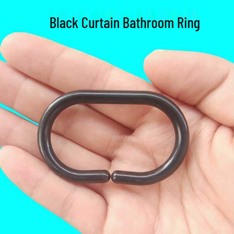 

C-Shaped Round Plastic Openable Ring for Shower Curtains and Roman Rods